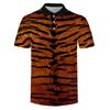 Summer Men's Fashion Short Sleeve Polo Shirt Colorful Pattern Design 3D Printed Outdoor Wear Comfortable Polyester Fiber