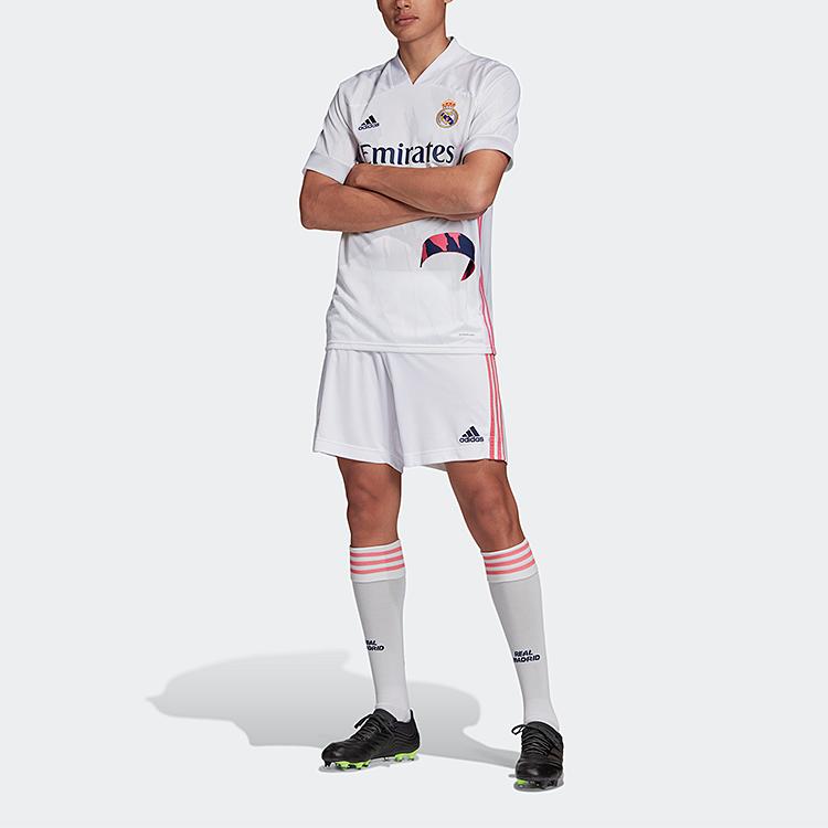 adidas Real Madrid 20-21 Season Home Jersey With Letter Logo Stripes FM4735