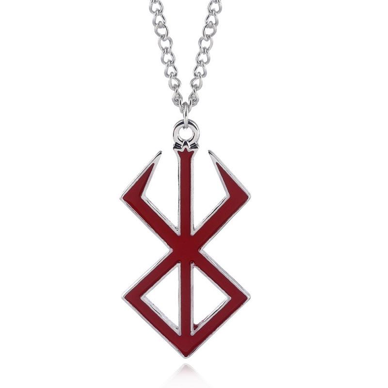 Collar con Llavero de Logo de Guerrero Berserk - Accesorios de Broche Huevo del Rey Guts