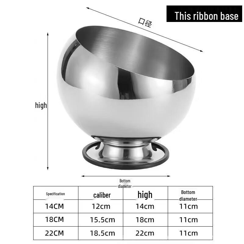 Shengjia Stainless Steel Slanted Condiment Bowl with Lid
