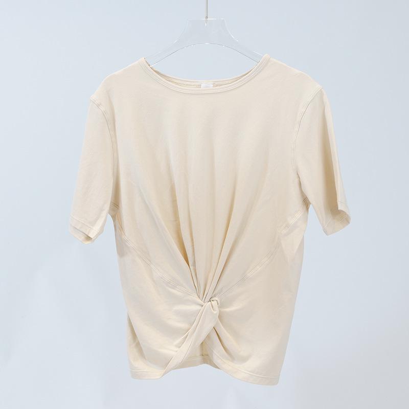 

Женский быстросохнущий укороченный топ для йоги - Свободный крой, Короткий рукав, Легкий, Летний стиль для фитнеса XXL/10 (65-70kg)