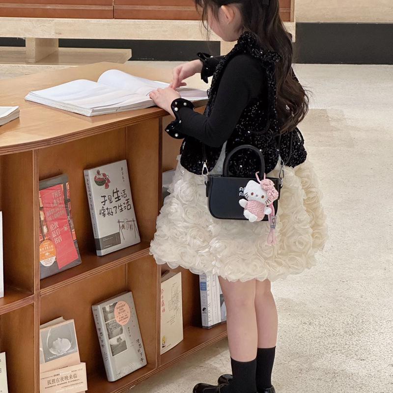 Miu Miu Girls' Retro Mini Crossbody Shoulder Bag with Lipstick Holder In Zhang Yuanying Style.