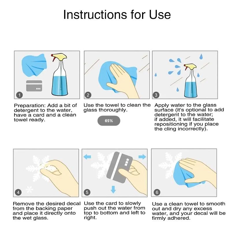 Christmas Window Sticker Reindeer Santa Claus Shaped Glass Shop Window Sticker New Year Snowflake Sticker Electrostatic Sticker