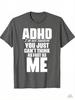2026 Adhd Awareness Unisexs Black Short Sleeve TShirt Comfortable Crew Neck Regular Fit Casual Wear