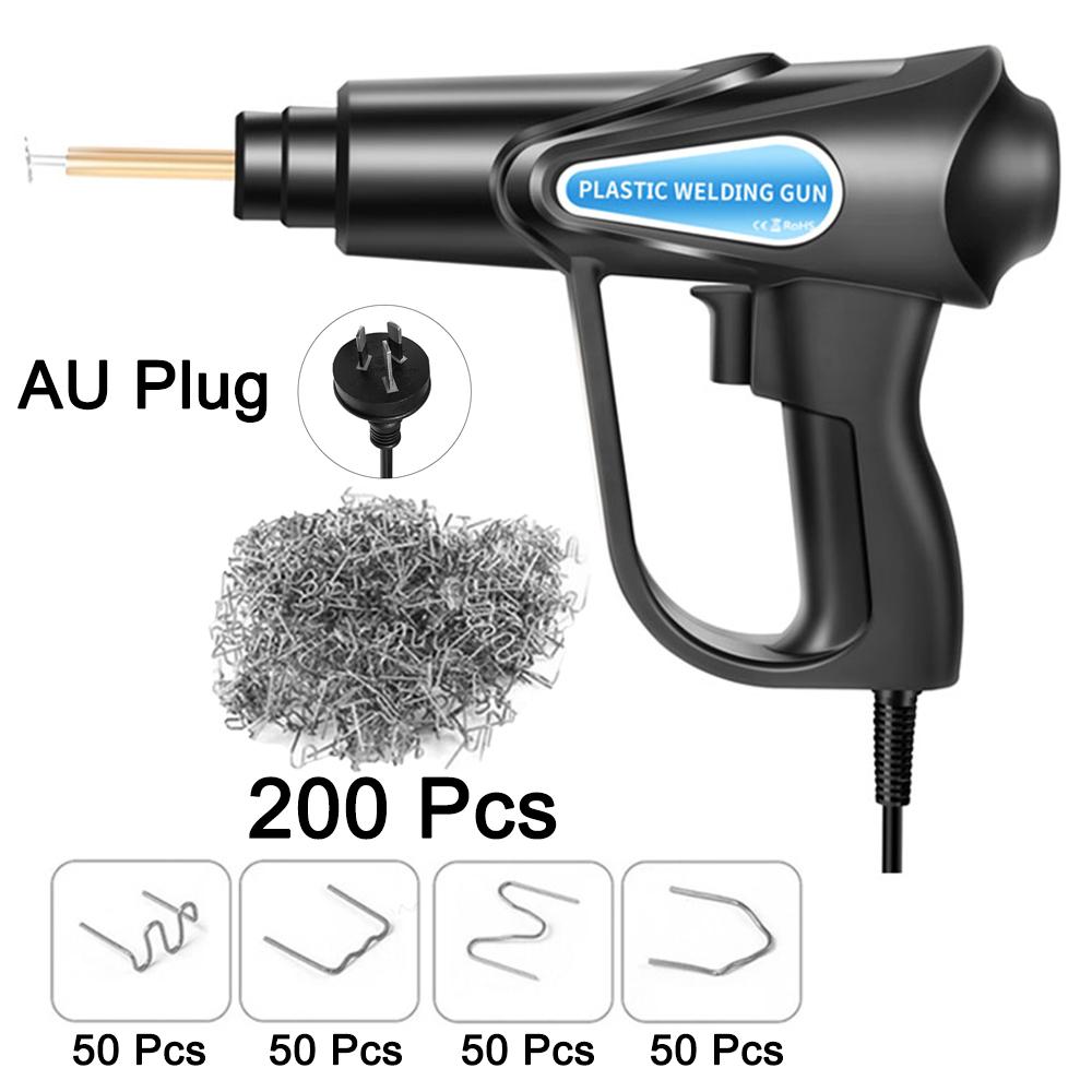 

Мощный пластиковый сварочный аппарат Вилка EU/US/AU 200/600/1000 шт. Сварочные скобы 70 Вт Быстрый нагрев Машина для сварки и ремонта пластика