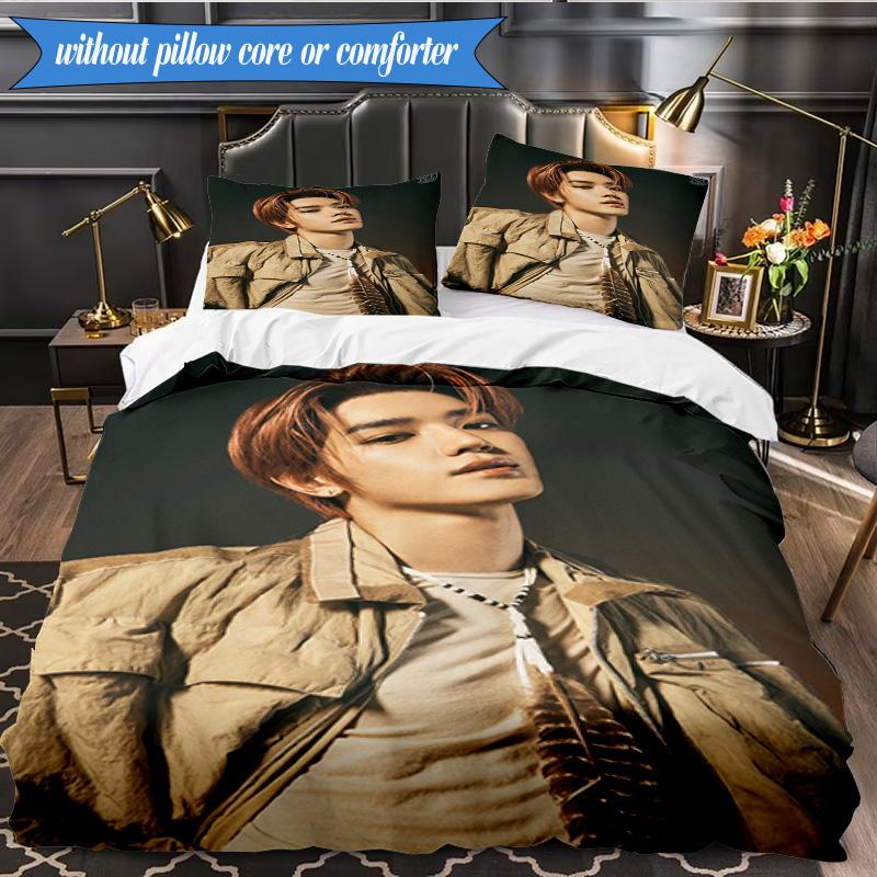 K-pop Group Stray 3pcs K-pop Music Group Bedding set,Ideal for Bedroom, Dormitory,Including Duvet Cover And 2pcs Pillowcases,Fan Gifts
