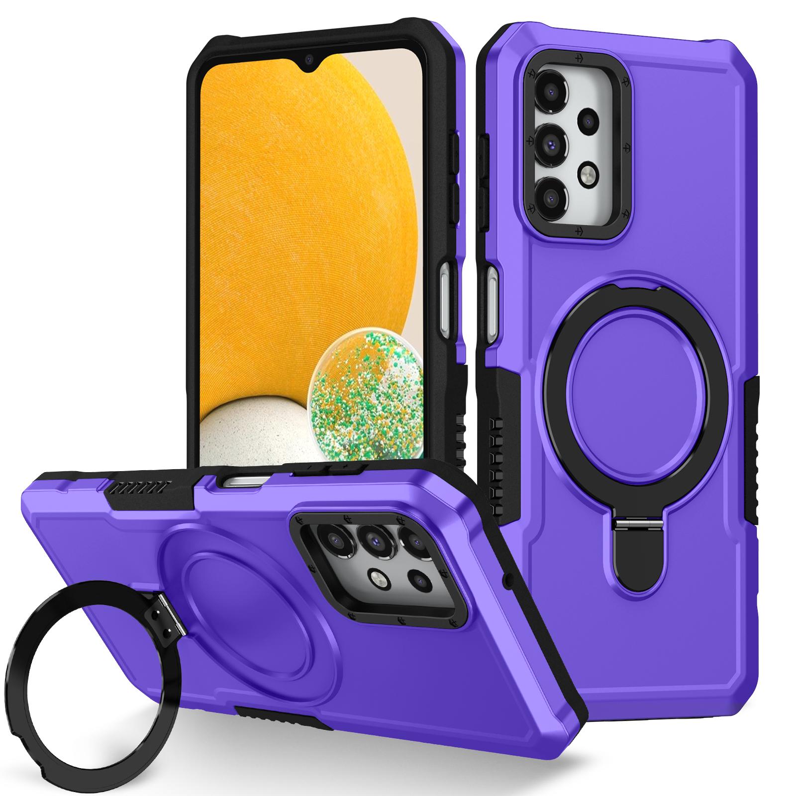 Voor Samsung Galaxy A13 A23 A33 A53 A73 A12 A22 A32 A52 A52S A72 Hoesje Armor Schokbestendige Hoesjes Voor A10S A20S A21S Beugel Cover For SAM A52 4G paars