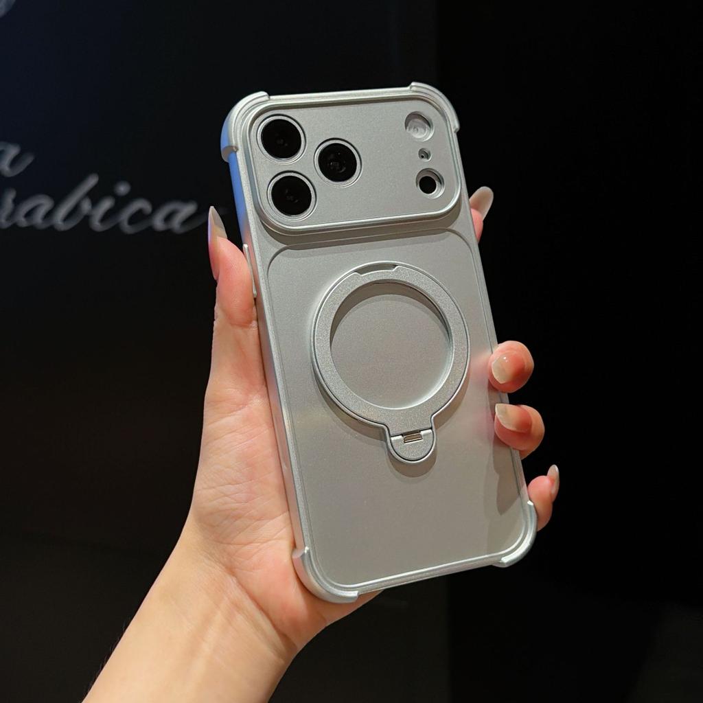 Applicable to iPhone 16 seconds to 17 large windows all-inclusive four corners anti-drop Apple 16 rotating magnetic fulcrum bracket shell