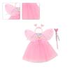 Girl Princess Fairy Costumes Includes Fairy Skirt Wing Fairy Wand Headband for Birthday Party Costume Girl Fairy Costume