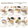 Stainlessed Steel Deep Fryers Oil Strainer Set Basket Lid Detachable Part for Easy Cleaning Metal Construction