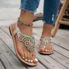 Fashion Women's Sandals Mix Color Women Summer Sandals Flat Heels Summer Shoes Woman 2025 Beach Footwear Female Retro Sandalias Mujer