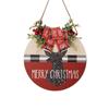 Hanging Santa Wreath Door Pendant Wood Front Door Pendant Christmas Wreaths Signs  For Front Door