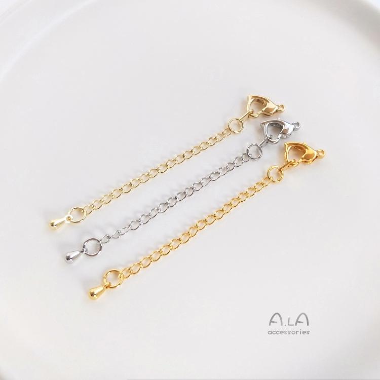 18K Gold Chain Extension: Color-Preserving Bracelet/Necklace In White, Rose, or Real Gold - DIY Jewelry Accessory