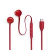 JBL TUNE 305C Wired In-Ear Headphones 12.5mm Dynamic Driver USB Type-C Hi-Res Audio 96 kHz 24-bit Preset EQ Built-in Microphone Flat Cable Red
