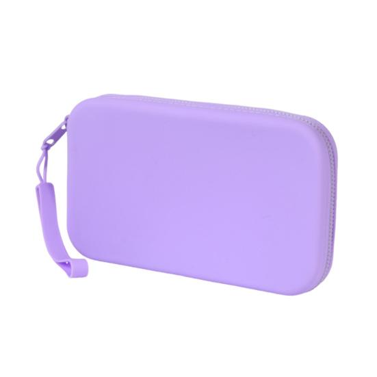 

Yousheng Силиконовый пенал Эстетичный пенал Многофункциональная сумка для хранения косметики на молнии для канцелярских товаров, кистей для макияжа, ключей фиолетовый