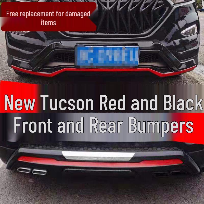 Fits 2015-2018 Hyundai Tucson: Front/rear Bumper Guards, 2018 Model Decorative Bumpers.