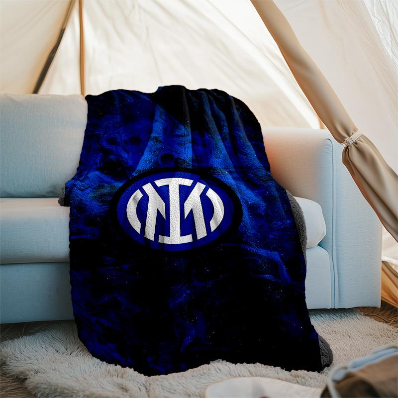 FC Inter Milan Logo Printed Throw Blanket—soft,warm;versatile Blanket for All Seasons—perfect As &air-conditioning Throw,nap Blanket