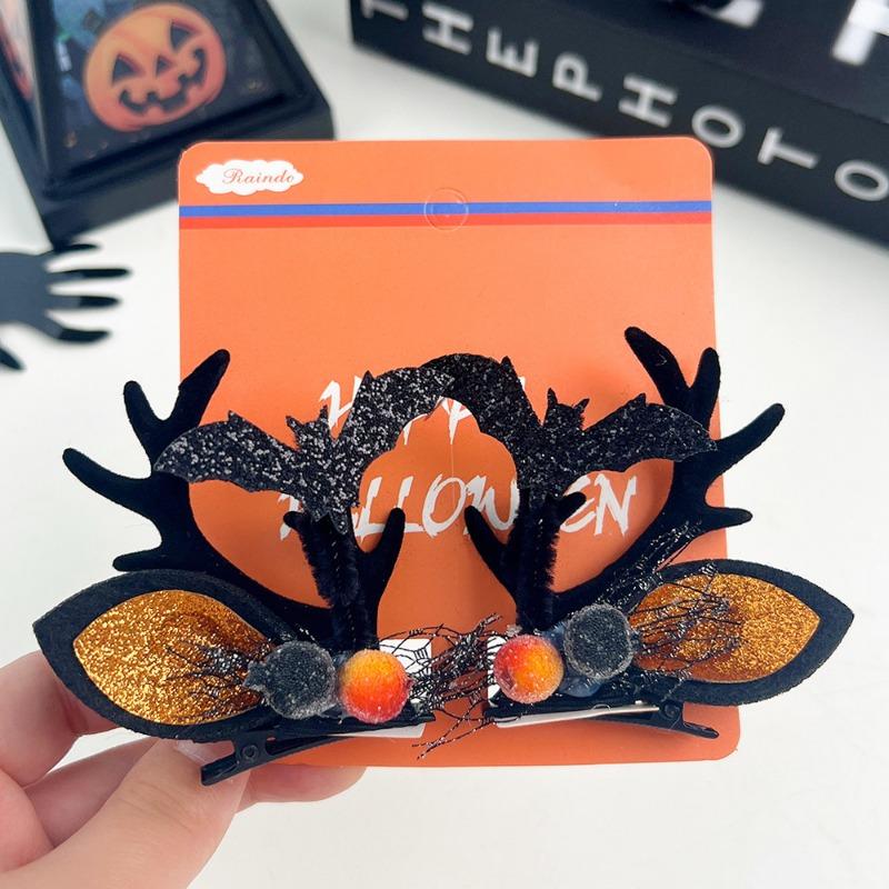 Halloween Funny Pumpkin Ghost Bat Side Clip Top Clip Festive Atmosphere Hair Accessory