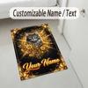 Cat Theme Crystal Velvet Rug Personalized Custom Name Text Soft Floor Mat Home Decor
