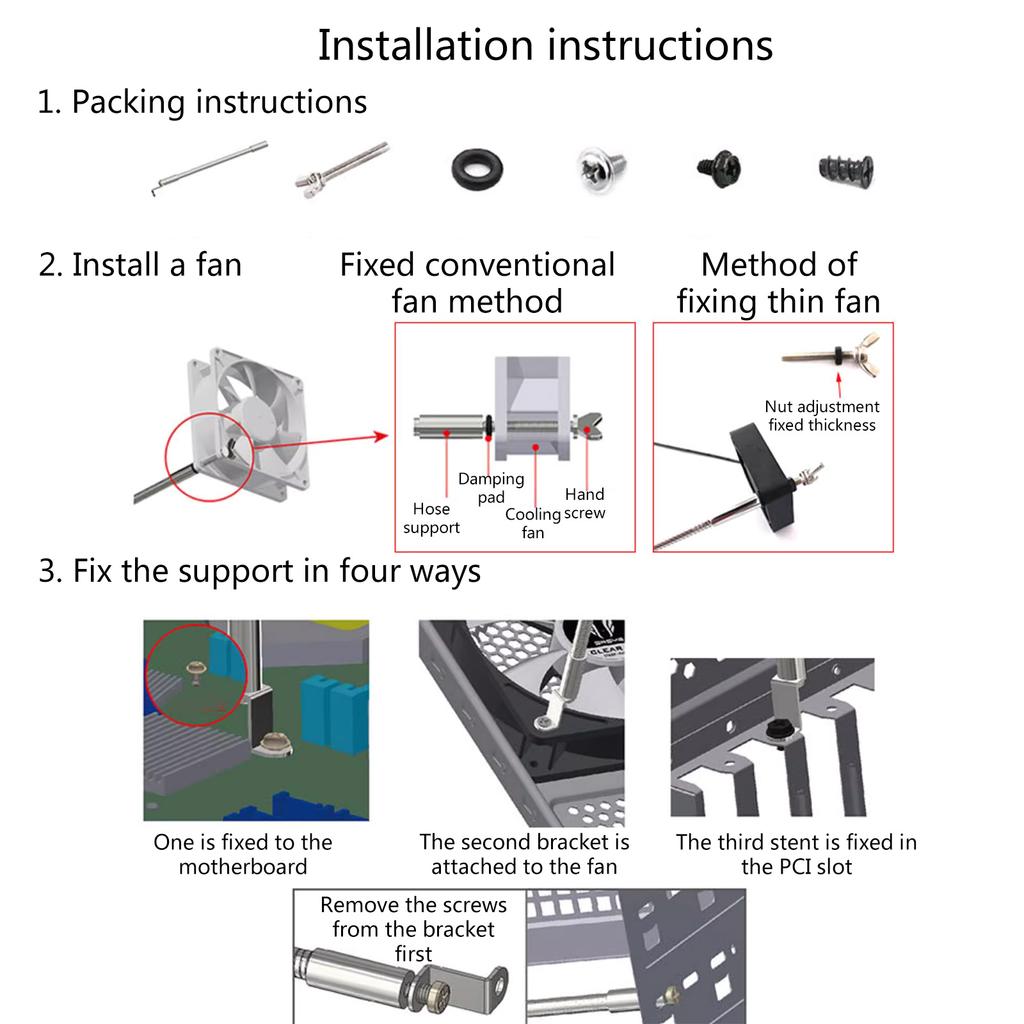 Multifunctional Fan Cooling Bracket Chassis Magnetic Suction Bracket Magnetic Absorption Bracket Tool for Motherboard
