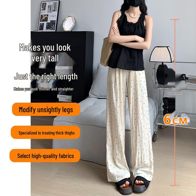 Petite Polka Dot Wide-Leg Pants for Women - Spring/Summer 2025 Collection