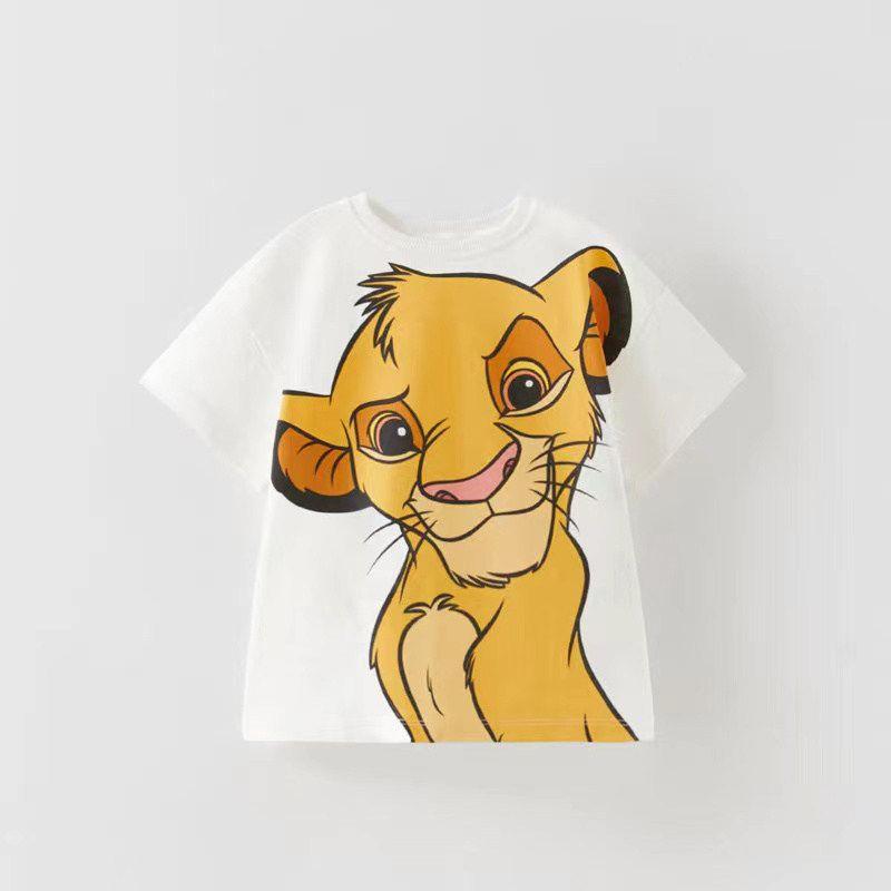 

Children s Cute Cartoon White round Neck Short-Sleeved T-shirt White 7t/140 Size Recommended Height 130-140cm
