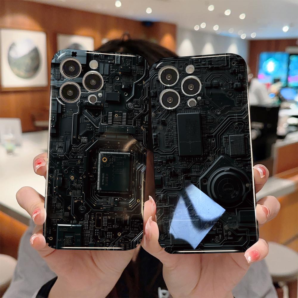 Carcasă de telefon all-inclusive cu film, design vestimentar, carcasă rigidă, acoperire completă pentru cameră, pentru iPhone, Samsung, Xiaomi, Poco, Redmi, Huawei, Honor