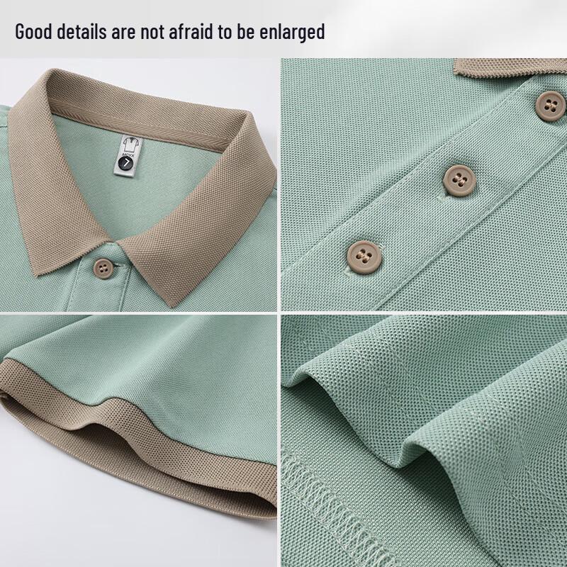 QIANYIYANG Men's Ice Silk Short-Sleeve Polo Shirt