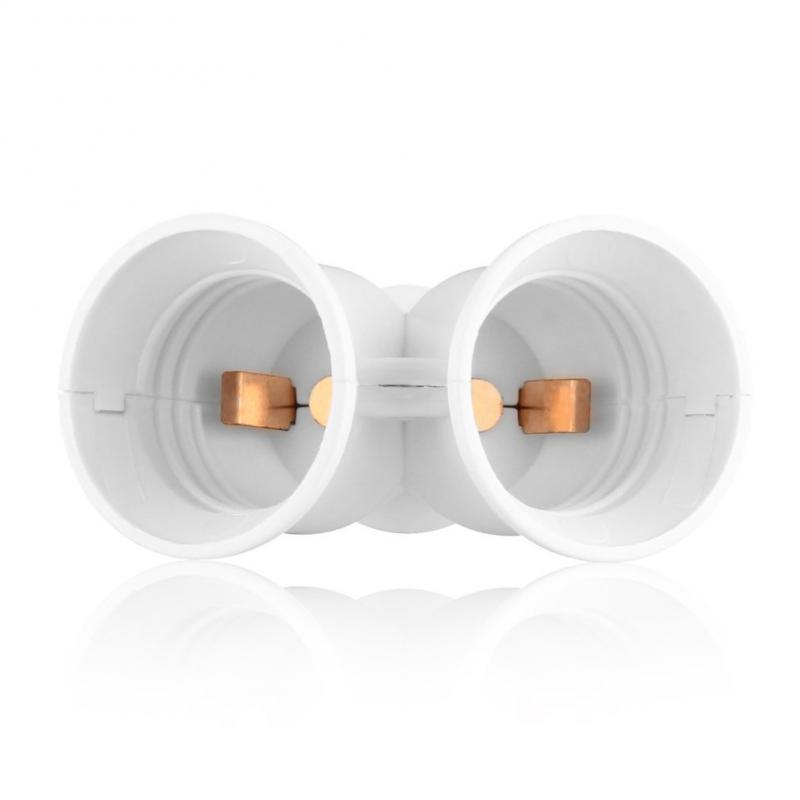 Screw E27 LED Base Light Lamp Bulb Socket E27 To E27/2-head Dual Head  Adapter Lamp Holder E27 Socket Bulb Holder