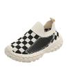 Kids Breathable Knit Sneakers Boys Girls Soft Sole Non-Slip Running Shoes