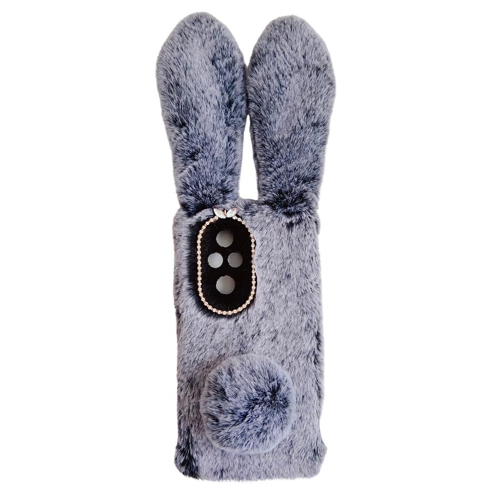 For Honor 200 Pro 5G Case Anti-Drop Bunny Ears Furry Soft TPU Phone Cover