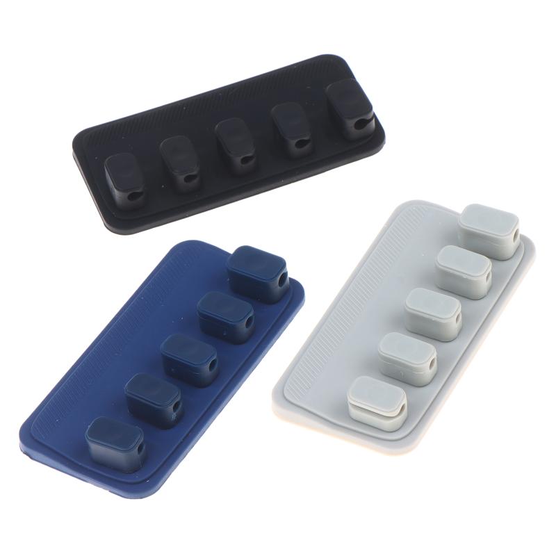 Magnetic Cable Organizer Silicone Cord Holder Detachable Wire Management Clip For Desktop Office Car Interior Cable Arrangement