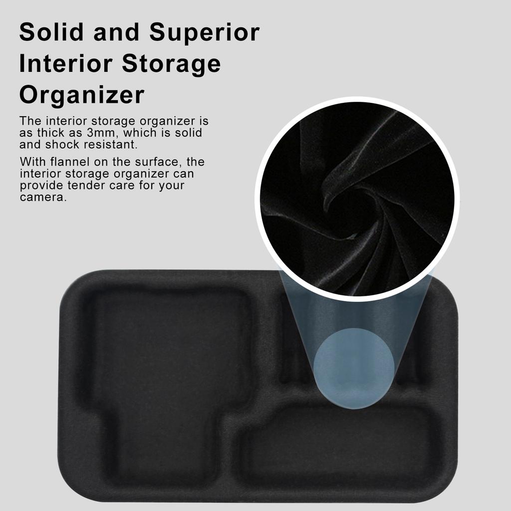 aMagisn AC03 Sports Camera Case Portable Storage Bag for Camera with Semi Open Design Detachable Interior Organizer