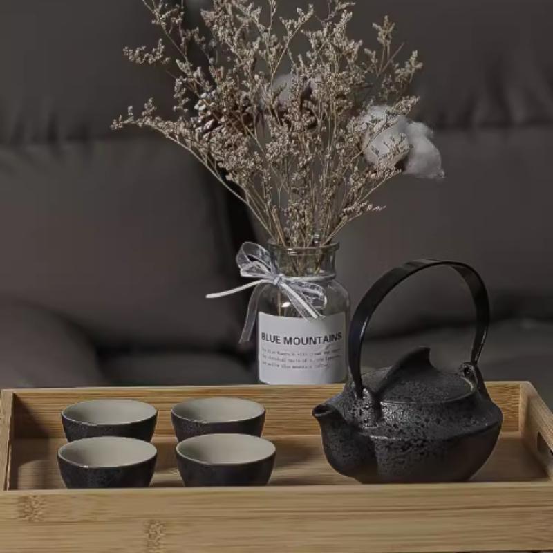 Tea Set Heater Ceramic Home Retro Teapot Candle Stove Base Incense Burner Tea Set Kitchen Restaurant Bar Home Decor