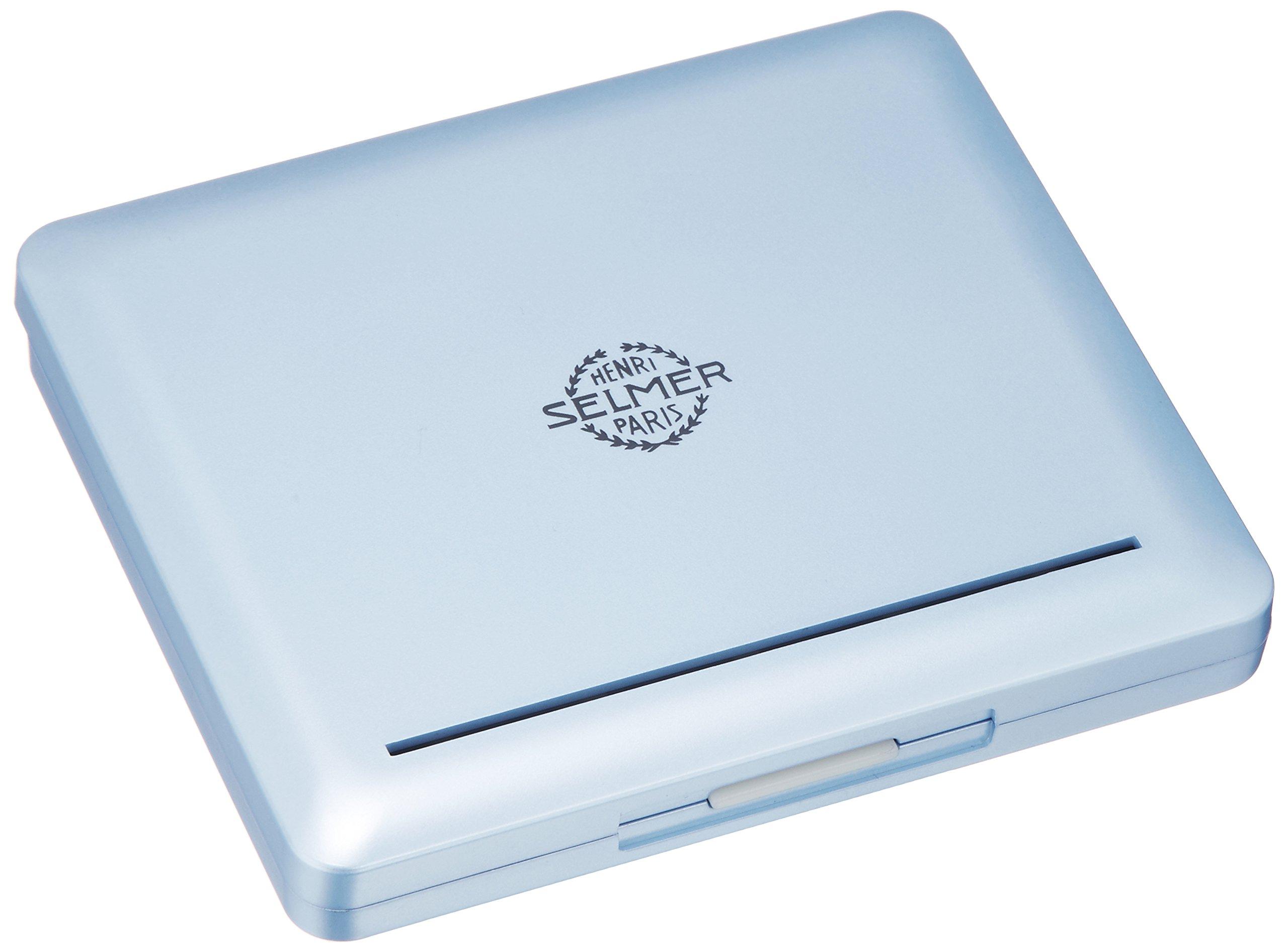 Nonaka Boeki Trading Nonaka Clarinet Plastic Reed Case with Selmer Holds 12 Pastel Blue (Nonaka Co., Ltd.) B Logo, Reeds, Color