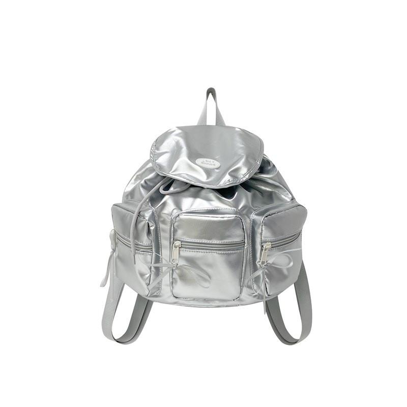 

Рюкзак Клетчатый Двухплечевая Сумка Дышащий Модный Повседневный Подарок серебряный