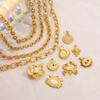 Gold Ocean Animal Turtle Shell Conch Starfish Diy Charms For Jewelry Making Bulk Stainless Steel Charm Pendant Necklace Making