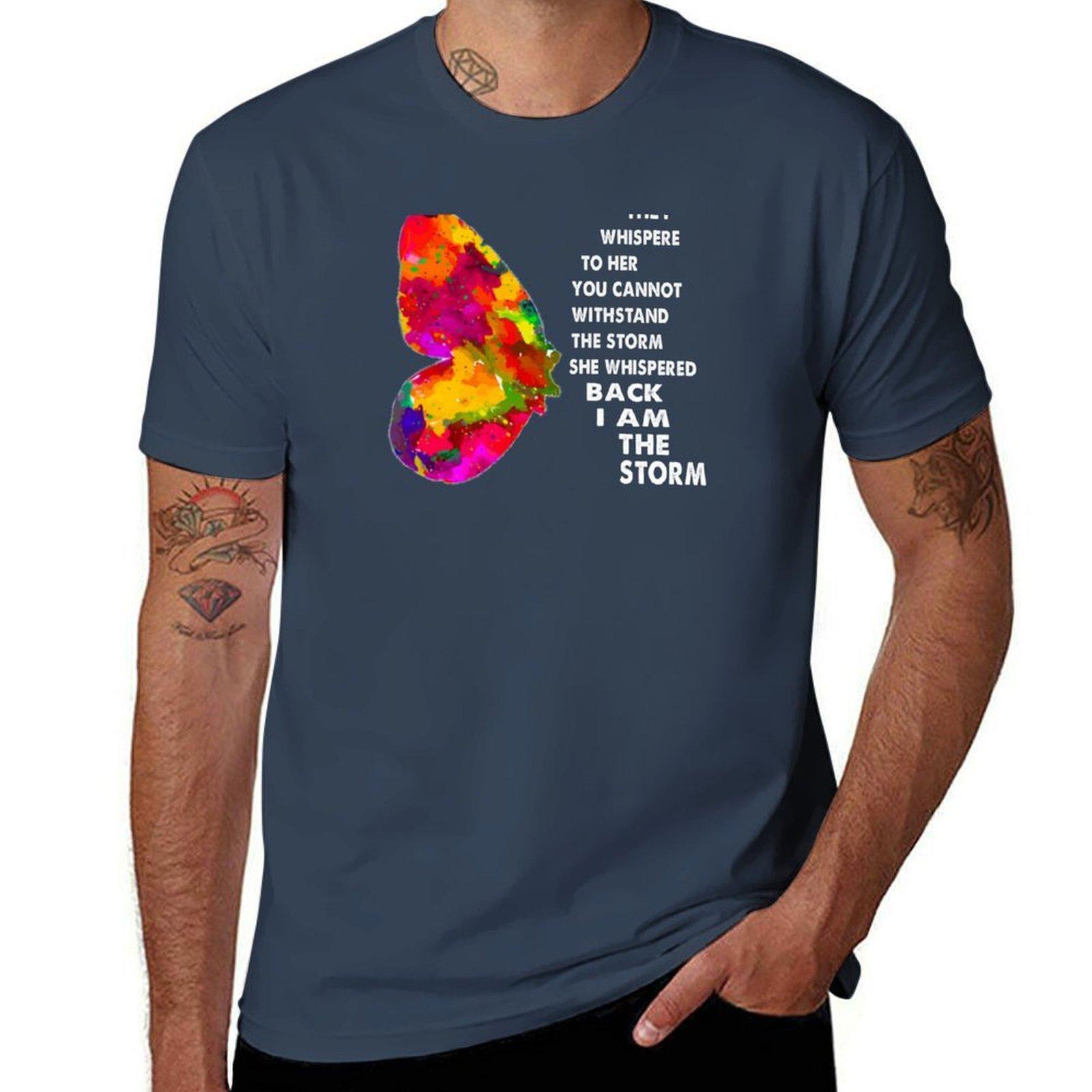 They Whispered To Her You Cannot Withstand The Storm She Whispered Back I Am The Storm Tshirt Plus Size Solid Color Tshirt S