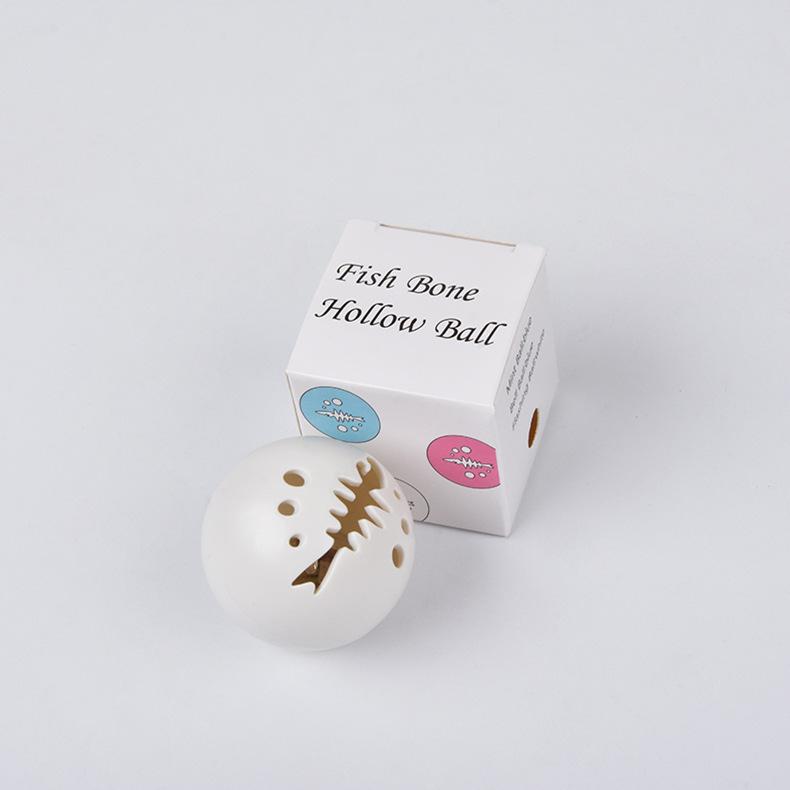 Pet Toy Glitter Ball Bell Catnip Fish Bone Ball