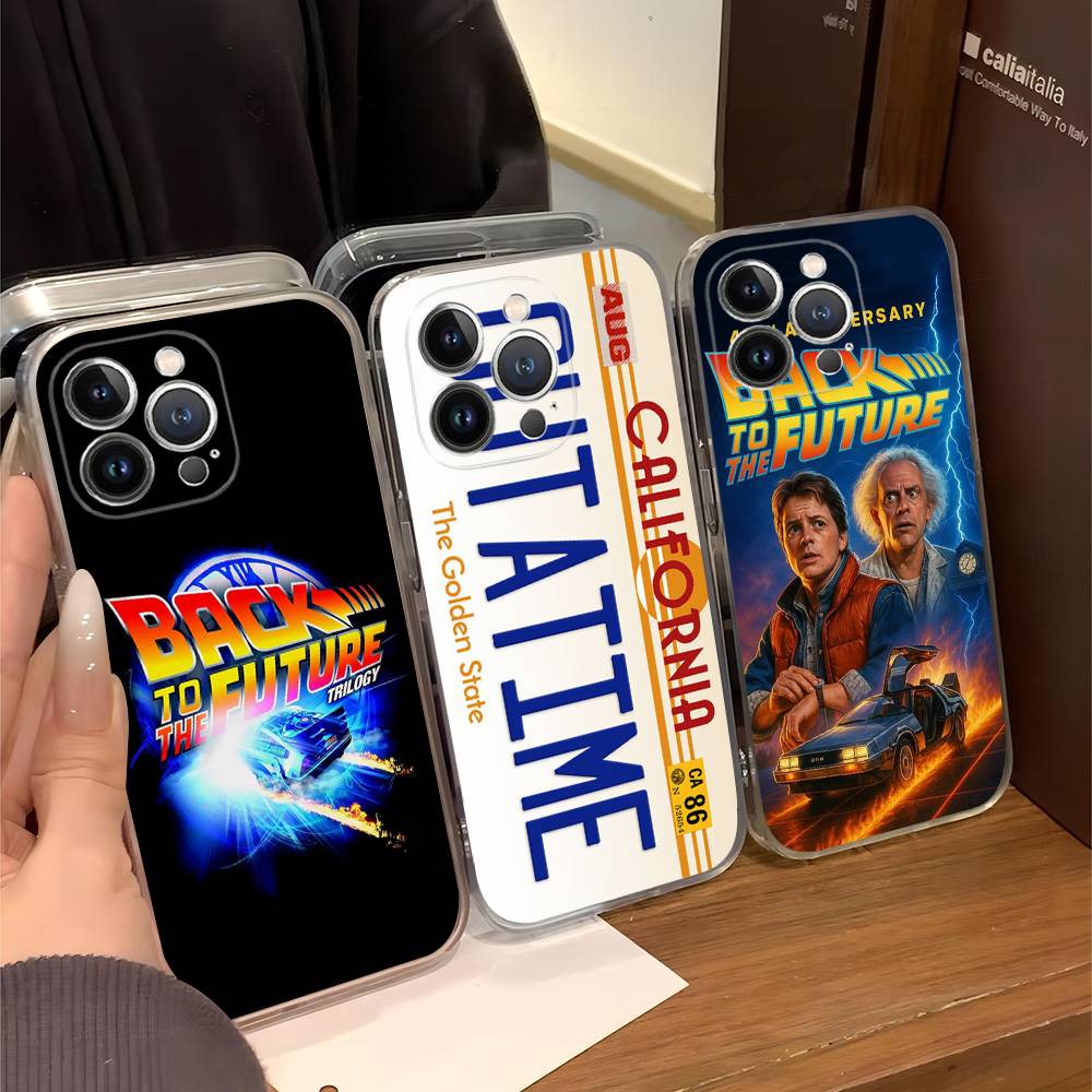 Back To The Future Transparent TPU Phone Case For IPhone 17 11 12 13 14 15 16 Pro Max 16 Plus Cover