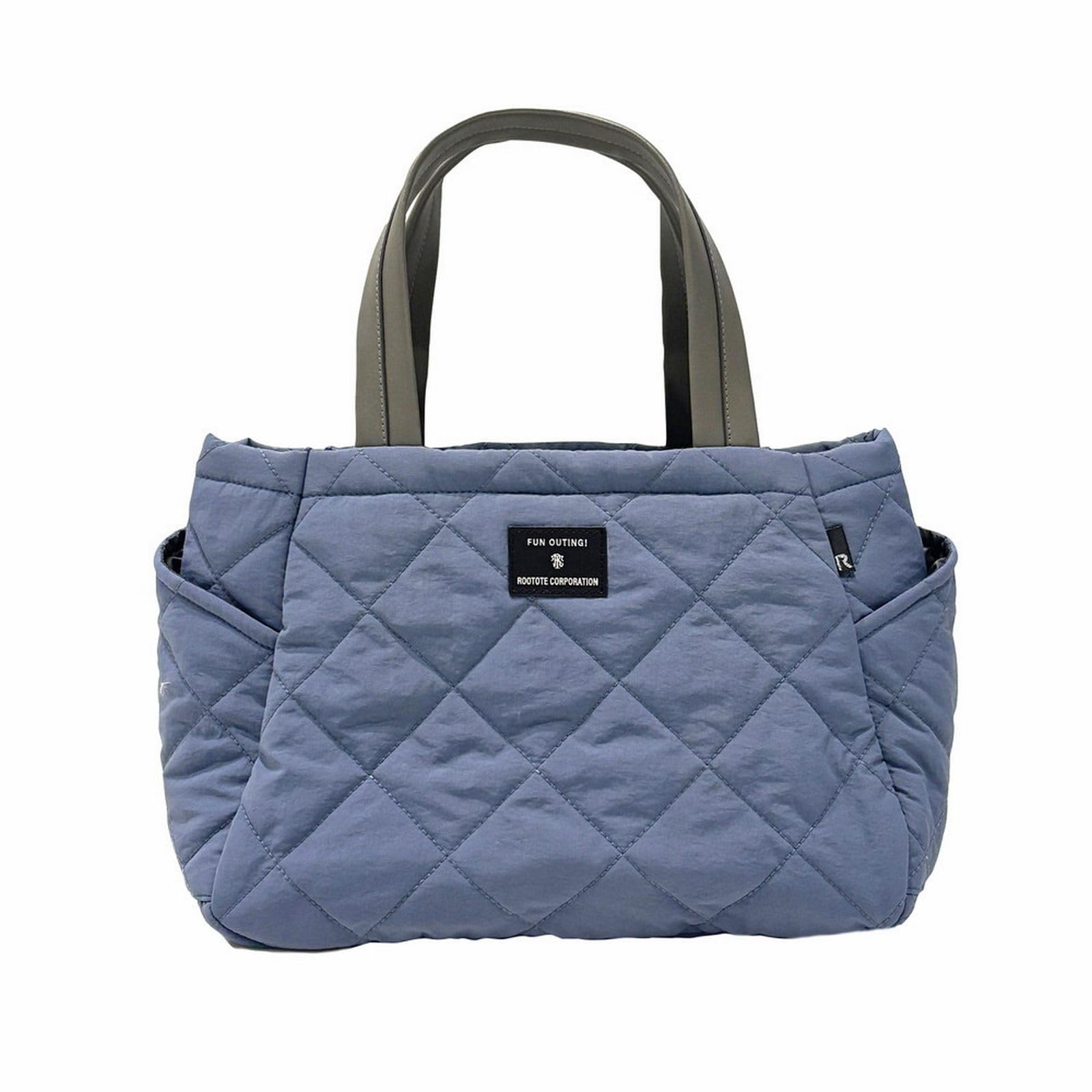 

Rootote Women s Tote Bag, Small, Compartment, Lunch Bag, Handbag, Freestanding, Sub-Bag, LT Deli Paruti Quilted D 3673 (03 Blue)