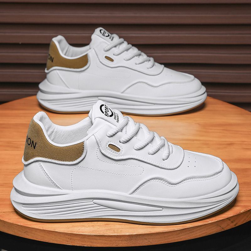 Men's Shoes New Spring Light White Shoes Board Shoes Trendy Versatile Fashionable and Breathable Teenager Niche Trendy Shoes