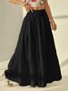 European & American Elegant Solid Color A-line Long Skirt - Versatile, Slimming, Casual