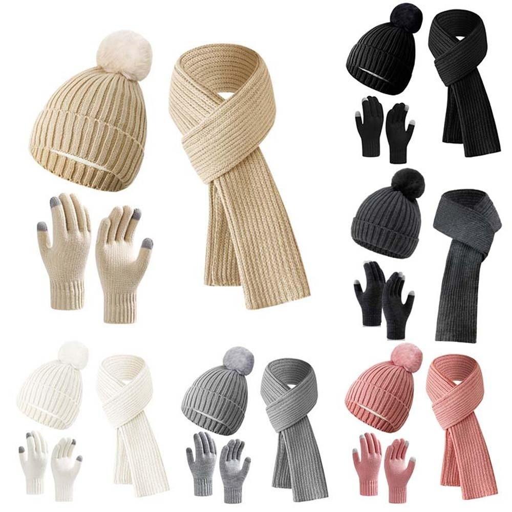 Cold Proof Gloves Elastic Woolen Hat Versatile Knitted Scarf  Windproof