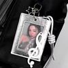 Pu Leather Card Holder Kpop Idol Photocard Holder Keychain Idol Photo Cards Sleeve Photo Display Pendant Cards Cover