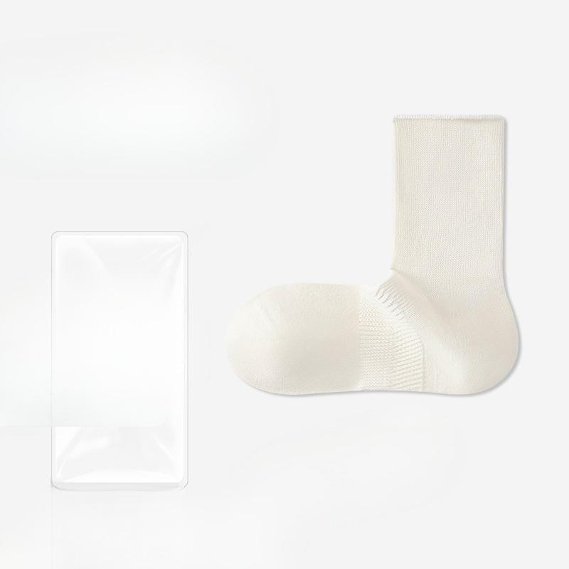 Female Autumn and Winter Pure Color 10A Antibacterial Deodorant Anti Paging Elastic Boneless Tube Stack Socks