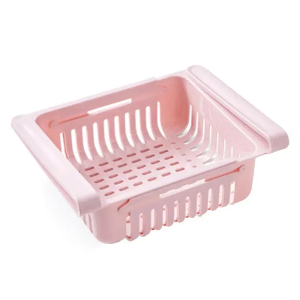 Fridge Organizer Box Retractable Multifunctional Tiered Refrigerator Shelf Fresh Divider Layer Shelf Kitchen Storage Organizer