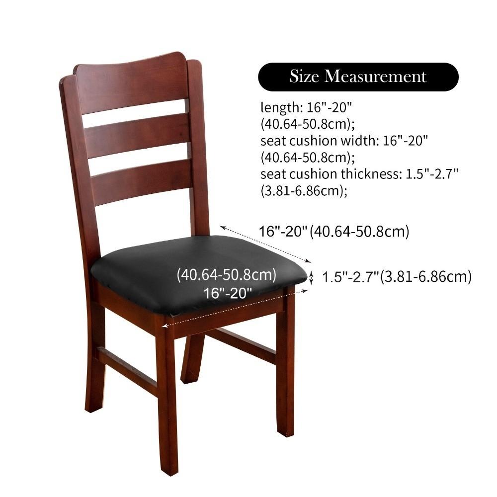 Stretchable Chair Cushion Cover PU Fabric Stool Cover Solid Color Seat Cover