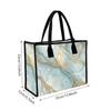 Elegant Blue Gold Marble Pattern Tote Bag Fashion Casual Large Capacity Daily Use Handbag for Women