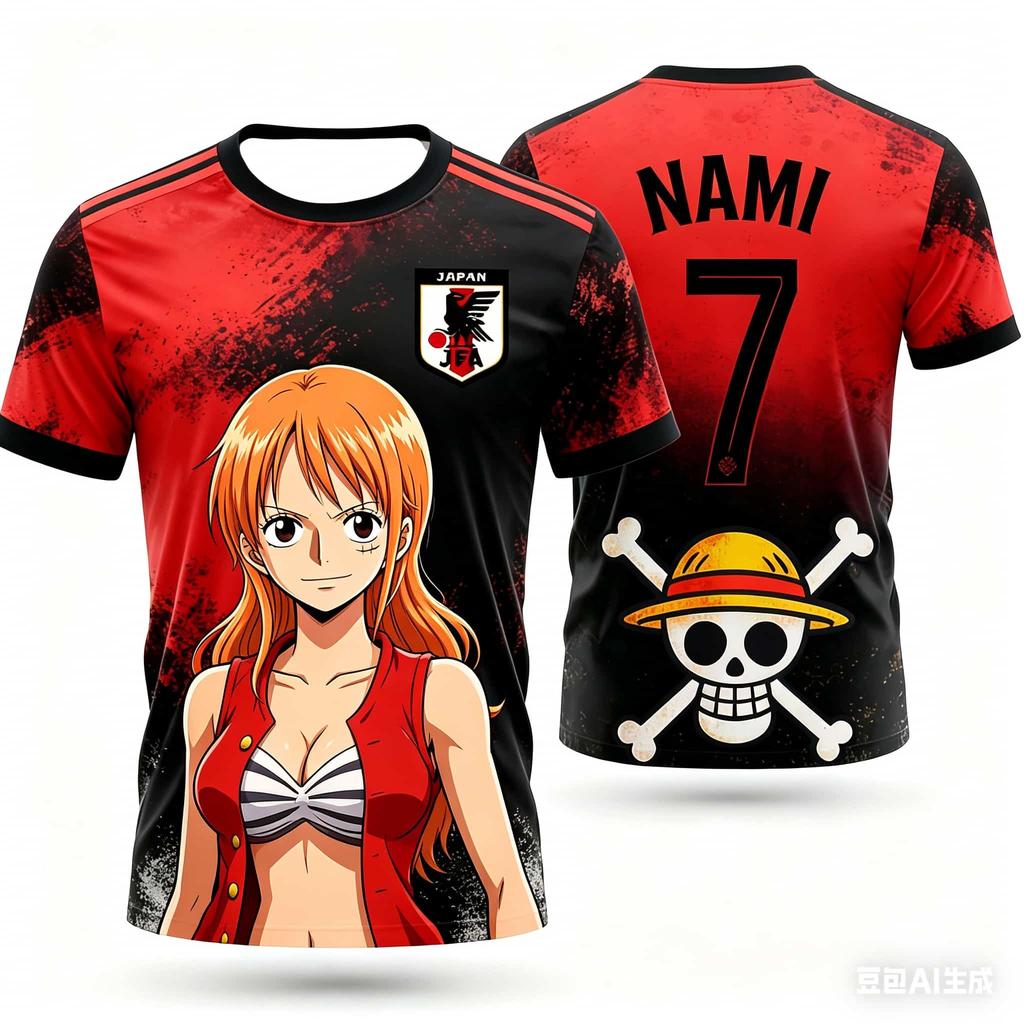 ONE PIECE Luffy Sanji Zoro Anime T-Shirt Vintage Jersey Style Men Women 3D Full Print Y2k Streetwear Harajuku Graphic Tee